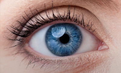 Woman's blue eye