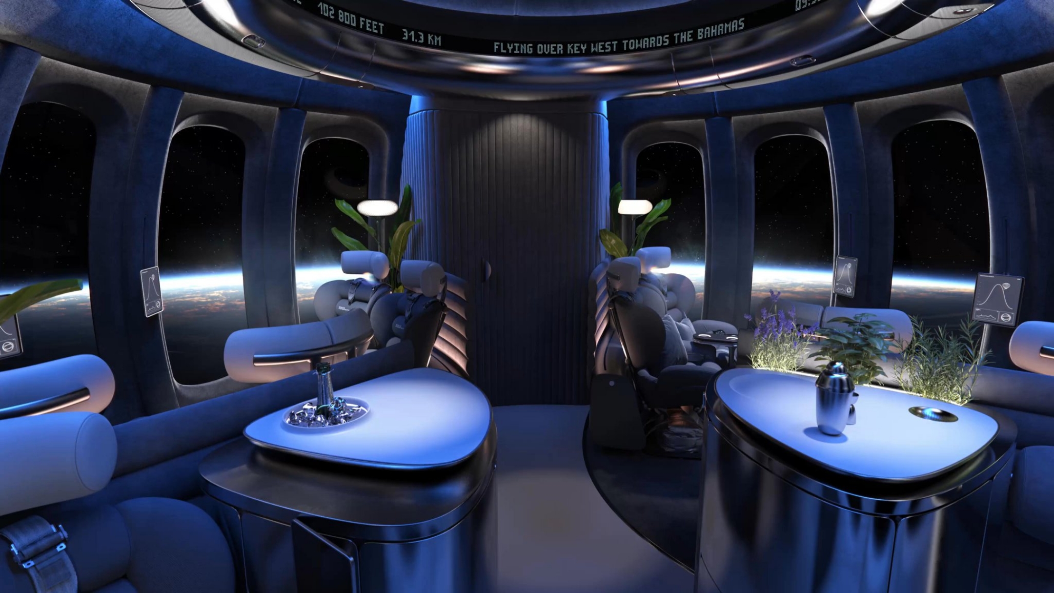 Space Perspective's Spaceship Neptune Interior Design